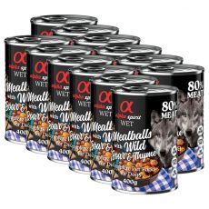Alpha Spirit Meatballs - Vaddisznó kakukkfűvel 12 x 400 g
