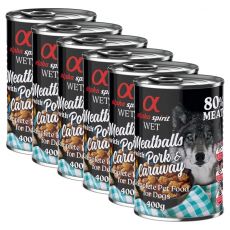 Alpha Spirit Meatballs - Sertéshús köménnyel 6 x 400 g