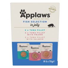 Applaws Fish Selection macskáknak, halválogatás zselében 6 x 70 g