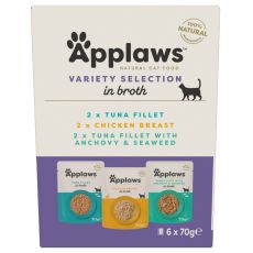 Applaws Variety Selection Tasak macskáknak, válogatás lében 6 x 70 g