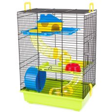 Rágcsálóketrec TEDDY 2 BLACK zöld alagúttal