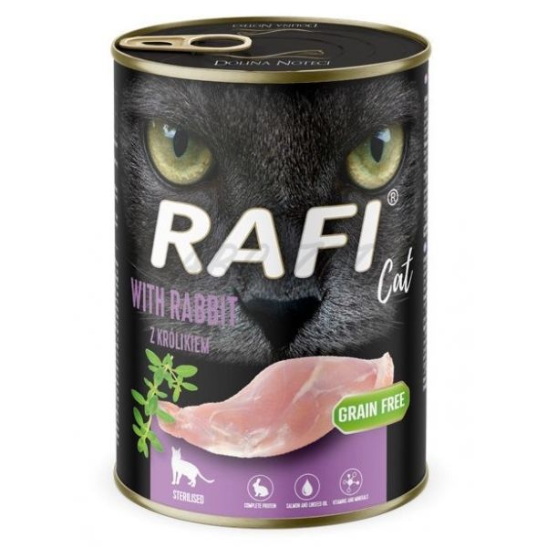 Chaca Rafi Multan Rafi Cat Sterilised Paté with Rabbit 6 x 400 g | ABC-ZOO