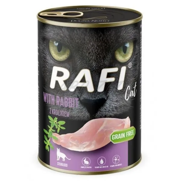 Sacortye Rafi Raza Rafi Cat Sterilised Paté with Rabbit 12 x 400 g | ABC-ZOO