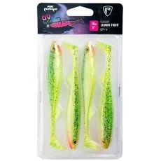 Fox Rage Slick Shad Ultra UV 13cm Lemontiger x 4
