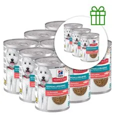 Hill's Science Plan Hypoallergenic konzerv felnőtt kuty&aacute;k sz&aacute;m&aacute;ra lazaccal 363 g, 9+3 GR&Aacute;TISZ