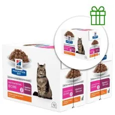 Hill&rsquo;s Prescription Diet GI Biome em&eacute;szt&eacute;st t&aacute;mogat&oacute; alutasakos macskaeledel 12 &times; 85 g, 2+1 GR&Aacute;TISZ