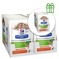 Hill&rsquo;s Prescription Diet Metabolic + Mobility macsk&aacute;knak alutasakos eledel 12 &times; 85 g, 2+1 GR&Aacute;TISZ