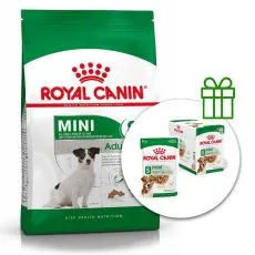 ROYAL CANIN MINI ADULT +8, 8 kg + 12 alutasak GR&Aacute;TISZ