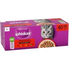 Whiskas tasakos klasszikus v&aacute;logat&aacute;s sz&oacute;szban 40 x 85 g
