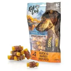 Kid Dog Super Premium 100% kacsah&uacute;s &eacute;desburgony&aacute;val, adal&eacute;kanyagok n&eacute;lk&uuml;l 150 g