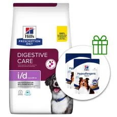Hill's Prescription Diet Canine i/d Sensitive AB+ 12 kg + 2x jutalomfalat GR&Aacute;TISZ