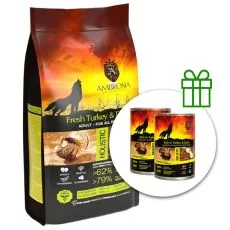 Ambrosia Adult All Breeds Fresh Turkey & Duck 12 kg + 2 konzerv GR&Aacute;TISZ