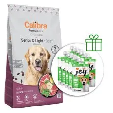 Calibra Dog Premium Line Senior & Light Beef 12 kg + 10 x jutalomfalat GR&Aacute;TISZ