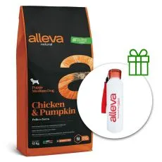 Alleva NATURAL dog chicken & pumpkin puppy medium 12 kg + termosz GR&Aacute;TISZ