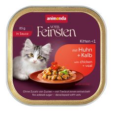 Animonda Vom Feinsten Kitten - Csirke &eacute;s borj&uacute; m&aacute;rt&aacute;sban 85 g