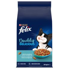 Felix Doubly Delicious macskat&aacute;p lazaccal, tengeri hallal 10 kg