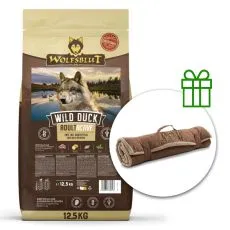 WOLFSBLUT Active Wild Duck 12,5 kg + Utaz&oacute;takar&oacute; GR&Aacute;TISZ