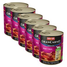 Animonda GranCarno Original Adult konzerv marhahús és szív - 6 x 800 g