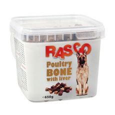 RASCO jutalomfalatok - csont baromfihússal és májjal, 650g