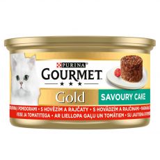 Gourmet GOLD konzerv - Savoury Cake marhahússal és paradicsommal, 85g