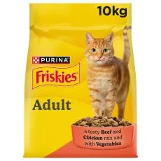 FRISKIES marhah&uacute;ssal, csirk&eacute;vel &eacute;s z&ouml;lds&eacute;gekkel 10 kg