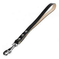 COLLAR bőrpóráz kutyák számára, rövid – 40 cm, 20 mm, fekete