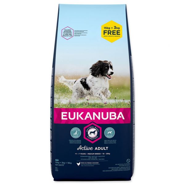 EUKANUBA ADULT MEDIUM Breed 15kg + 3kg GRÁTISZ | ABC-ZOO