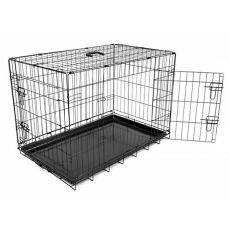 Dog Cage Black Lux ketrec - 2x ajtó, M - 78,5 x 52,5 x 59 cm
