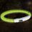 Világító LED nyakörv M-L, zöld 45 cm