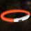 Világító LED nyakörv M-L, narancssárga 45 cm