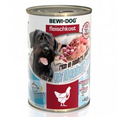 New BEWI DOG konzerv – Baromfiszívek, 400 g