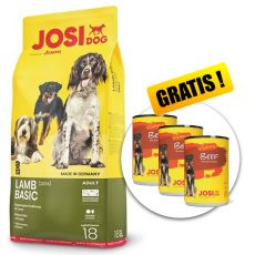 JOSIDOG Lamb Basic 15 kg + 3 kutyakonzervek GRÁTISZ