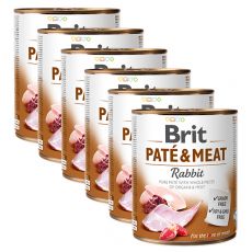 Brit Paté & Meat Rabbit konzerv 6 x 800 g