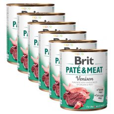 Brit Paté & Meat Venison konzerv 6 x 800 g
