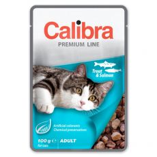 CALIBRA Cat Adult pisztráng és lazac darabok szószban 100 g
