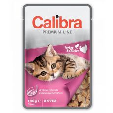 CALIBRA Cat Kitten csirke és pulyka darabok szószban 100 g
