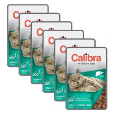 CALIBRA Cat Adult Sterilised máj darabok szószban 6 x 100 g
