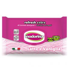 Inodorina törlőkendő Tej és Vanília vitaminokkal 40 pcs