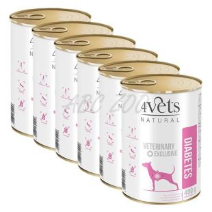 4Vets Natural Veterinary Exclusive DIABETES 6 x 400 g