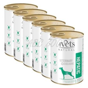 4Vets Natural Veterinary Exclusive HEPATIC 6 x 400 g