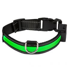 EYENIMAL világító USB nyakörv, zöld L