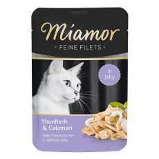 Miamor Feine Filets alutasakos eledel tonhal és tintahal zselében 100 g
