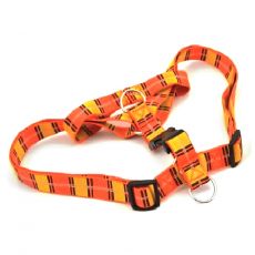 Nyakörv kutyáknak - tartán narancs-sárga S 1,6 x 30 - 45 cm