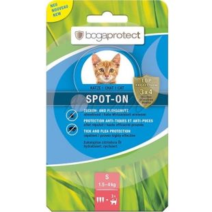  Bogaprotect SPOT-ON S, parazitaellenes cseppek macskák számára  3 x 0,7 ml