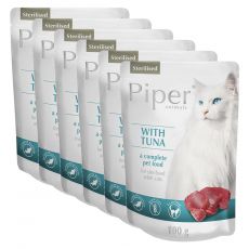 Piper Cat Sterilised alutasakos eledel tonhallal 6 x 100 g