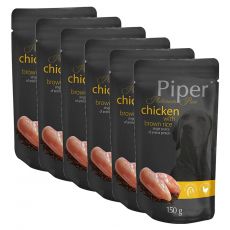  Piper Platinum Pure alutasakos eledel csirkehússal és barna rizzsel 6 x 150 g
