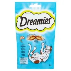 Dreamies jutalomfalatok &iacute;zletes lazaccal macsk&aacute;k sz&aacute;m&aacute;ra 60g