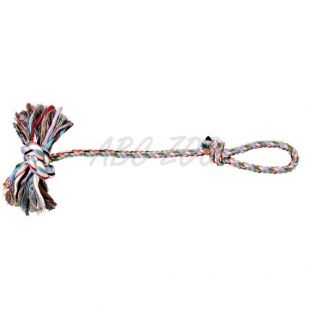 Kutya játék - színes kötél csomóval, 70 cm