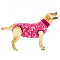 Műtét utáni védőruházat kutyák számára S+ terepszínű rózsaszín