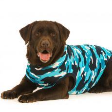 Műtét utáni védőruházat kutyák számára XL terepszínű kék
